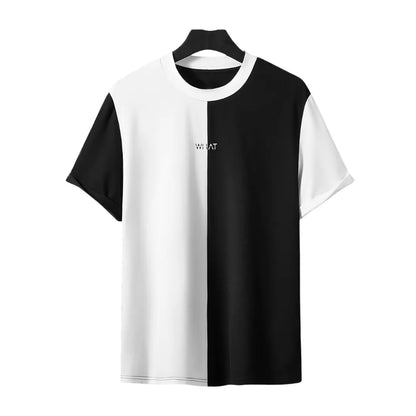 Herren Patchwork-T-Shirt mit Kurzarm