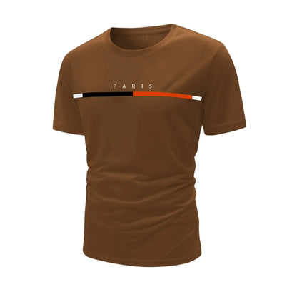 Herren Gestreiftes Paris T-Shirt mit Kurzarm