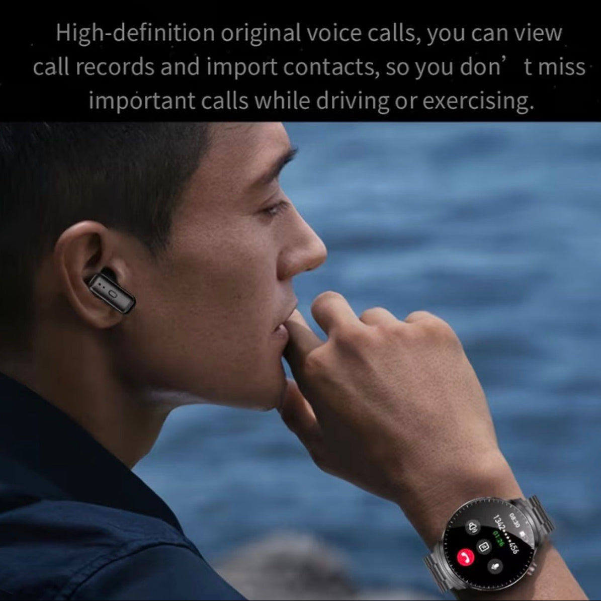 2-in-1 Smart Watch with Integrated TWS Earbuds